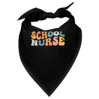 Groovy School Nurse Krankenpflege - Bandana - Schwarz - Vorne