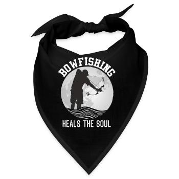 Bowfishing Heals the Soul Bogenfischen - Bandana - Schwarz - Vorne
