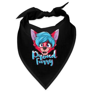 Stolzer pelziger Schwanz Ohr pelzige Person Cosplay cool - Bandana - Schwarz - Vorne