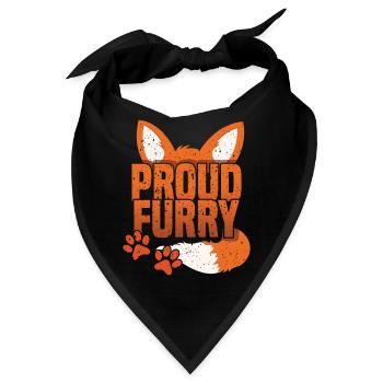 Stolzer pelziger Schwanz Ohr pelzige Person Fuchs Cosplay - Bandana - Schwarz - Vorne