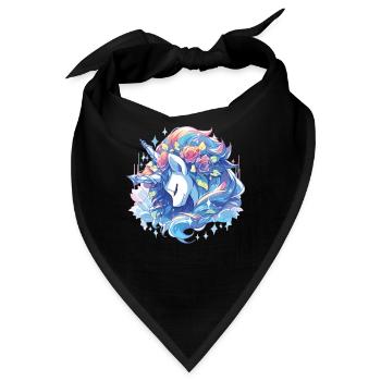Einhorn Einhörner Einhorn party Unicorns - Bandana - Schwarz - Vorne