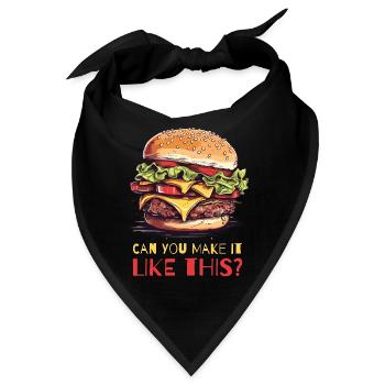 Können Sie das wie diesen Cheeseburger machen - Bandana - Schwarz - Vorne