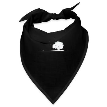 Baum auf dem Feld Natur Blätter - Bandana - Schwarz - Vorne