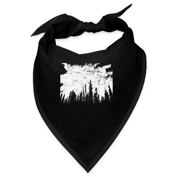 Wald in der Nacht Natur Blätter Umwelt - Bandana - Schwarz - Vorne