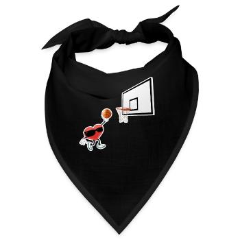 Valentinstag Herz Dunking Basketballspieler - Bandana - Schwarz - Vorne