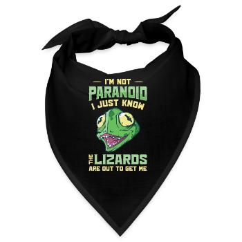 Eidechsen-Reptilien-Agenda-Verschwörungstheorie - Bandana - Schwarz - Vorne