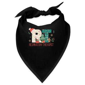 Atemwegstherapeut Lustige Weihnachtskranken - Bandana - Schwarz - Vorne