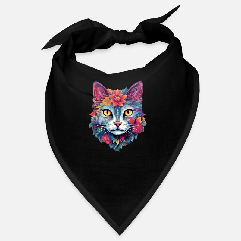 Conception florale esthétique pour chat Bandana