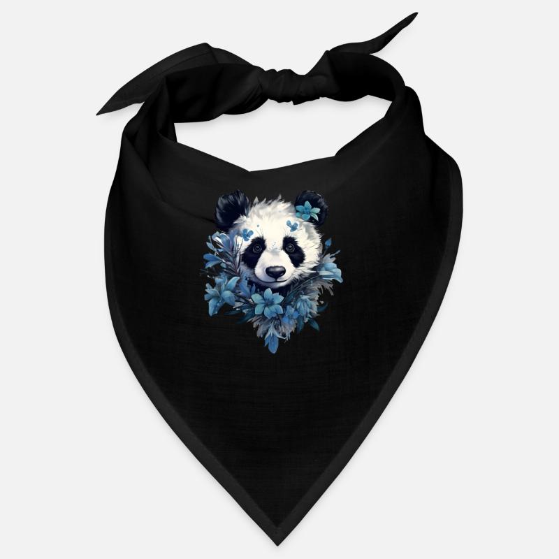 Panda Blumen-Design Bandana