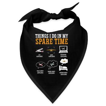 Ferngesteuertes Flugzeug Modellflugzeug - Bandana - Schwarz - Vorne