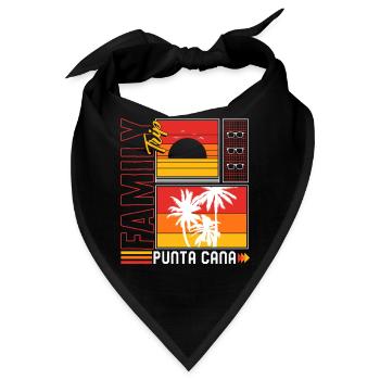 Punta Cana Hemd, Familienausflug Punta Cana Beach - Bandana - Schwarz - Vorne