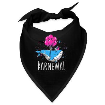 Karnewal Fasching Wal - Bandana - Schwarz - Vorne