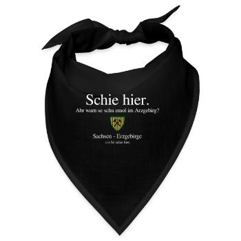 Erzgebirge Schie hier - Bandana - Schwarz - Vorne