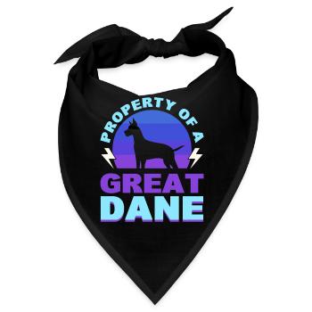 Eigentum eines Doggenhundeliebhabers - Bandana - Schwarz - Vorne