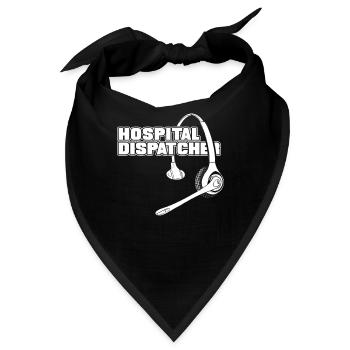 Notruf Leitstelle Einsatzzentrale - Bandana - Schwarz - Vorne