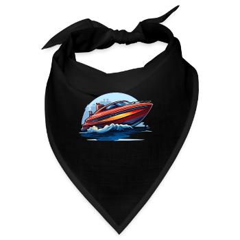 Motorboot - Bandana - Schwarz - Vorne