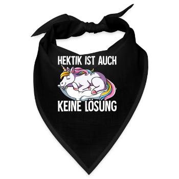 Hektik Ist Auch Keine Lösung - Bandana - Schwarz - Vorne