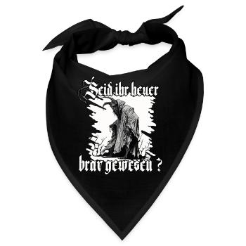 Krampus T-Shirt für eine schaurige Weihnachtszeit - Bandana - Schwarz - Vorne