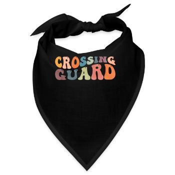 Groovy Crossing Guard Zebrastreifenwärter - Bandana - Schwarz - Vorne