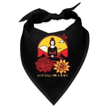 Ruhe bewahren und loslassen mit Yoga - Bandana - Schwarz - Vorne
