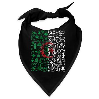 FLAGGE ALGERIEN Z AMAZIGH BERBER KABYLE - Bandana - Schwarz - Vorne