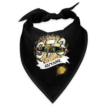 Schöne Souvenir-Geschenkidee Karte von Guyana 973 - Bandana - Schwarz - Vorne