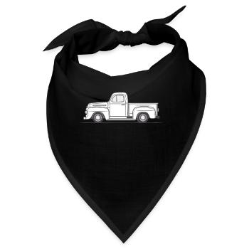 LKW Vintage Old Classic School Amerikanischer Pickup - Bandana - Schwarz - Vorne