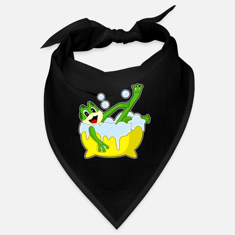 Frog Bathing Bathtub Bandana