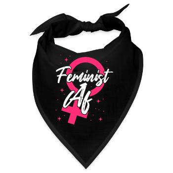 Feminist Feminist Af - Bandana - Schwarz - Vorne