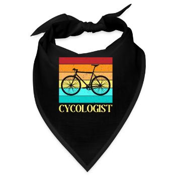 Stylisches Cycologist Retro Fahrrad-Design MTB - Bandana - Schwarz - Vorne