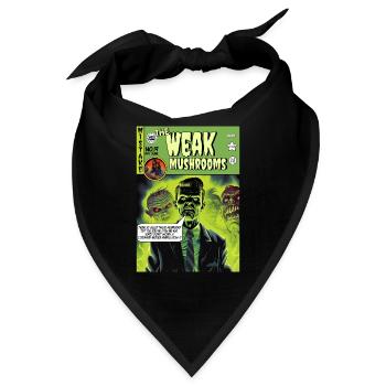 Retro-Horror-Comic - Die schwachen Pilze - Bandana - Schwarz - Vorne