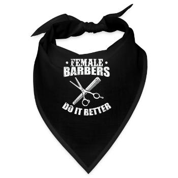 Female Barbers Do it Better Friseur Beruf Haare - Bandana - Schwarz - Vorne