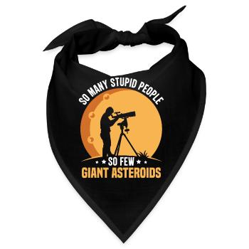 Asteroiden Lustige Weltraumastronomen Astrophysiker - Bandana - Schwarz - Vorne