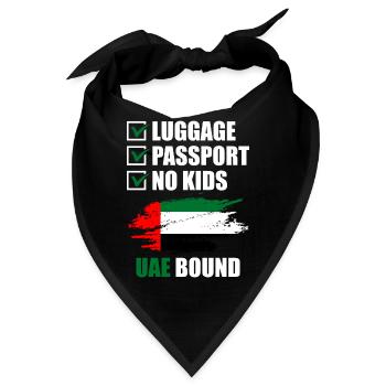 Gepäck Passport No Kids Uae Bound Urlaub Trip - Bandana - Schwarz - Vorne