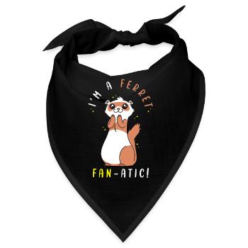 Frettchen Geschenk für Frettchen Besitzer - Bandana - Schwarz - Vorne
