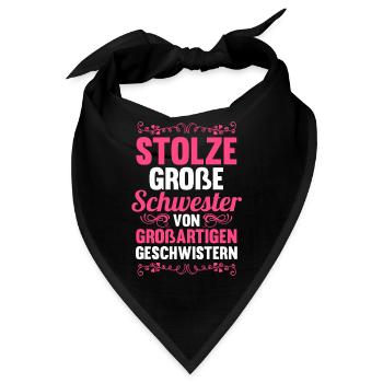 Geschwister Schwestern Schwester - Bandana - Schwarz - Vorne