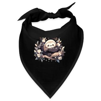 Faultier Faultiere Faultier Lustig Faultier - Bandana - Schwarz - Vorne