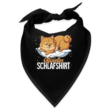 Offizielles Schlafshirt Pomeranian - Bandana - Schwarz - Vorne
