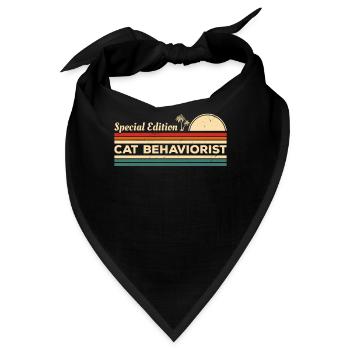 Vintage Sonderedition Katzenverhaltensforscher - Bandana - Schwarz - Vorne