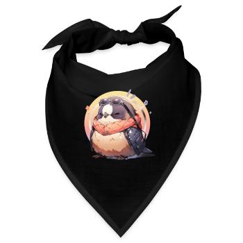 Vogel Vögel Lustige Tiere Waldbewohner Tier - Bandana - Schwarz - Vorne