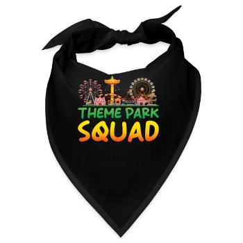 Vergnügungspark Volksfest Familienausflug - Bandana - Schwarz - Vorne