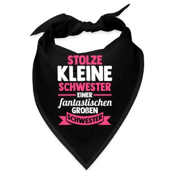 Geschwister Schwestern Schwester - Bandana - Schwarz - Vorne