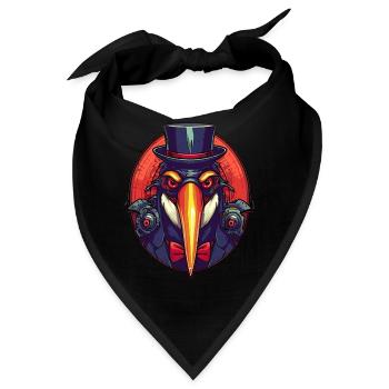 Kühler Gangster Pinguin - Bandana - Schwarz - Vorne