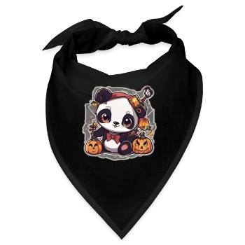 Panda Panda Halloween Pandas Panda Baby - Bandana - Schwarz - Vorne