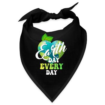 Tag der Erde: Alltägliches Umweltbewusstsein - Bandana - Schwarz - Vorne