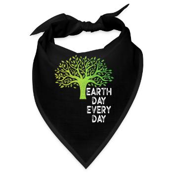 Tag der Erde: Alltägliches Umweltbewusstsein - Bandana - Schwarz - Vorne
