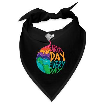 Tag der Erde: Alltägliches Umweltbewusstsein - Bandana - Schwarz - Vorne