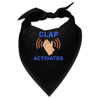 Klatschen Aktivierter Gag Komiker Lustiger Streich Witz - Bandana - Schwarz - Vorne