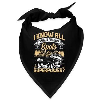 Funny Fishing Men Women - Bandana - Schwarz - Vorne