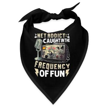 HAM Radio Amateurfunk Funkamateur Retro - Bandana - Schwarz - Vorne